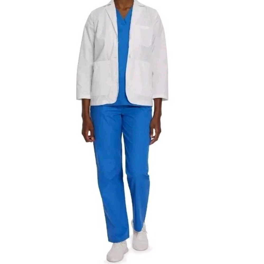 New Landau Lab  Coat Pharmacy Women's‎ White Jacket size 10 Consultation Medical